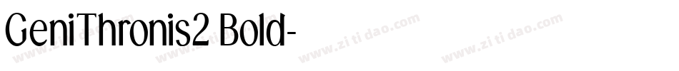 GeniThronis2 Bold字体转换